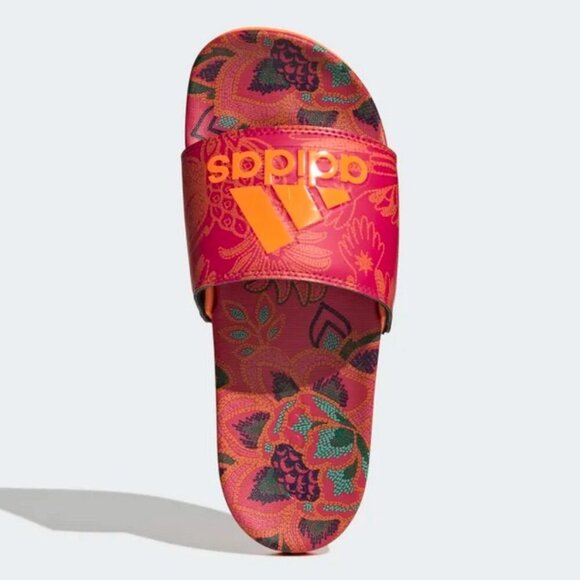 💕ADIDAS x FARM RIO💕 Adilette Comfort Slides 8 New in Box - Picture 3 of 16